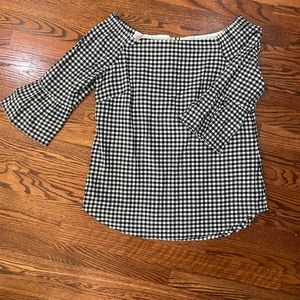 Gingham off shoulder top